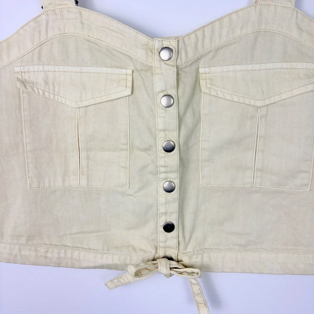 We The Free Free People Women Palm Desert Crop Top Utility Cropped Tank‎ Small - Picture 3 of 7
